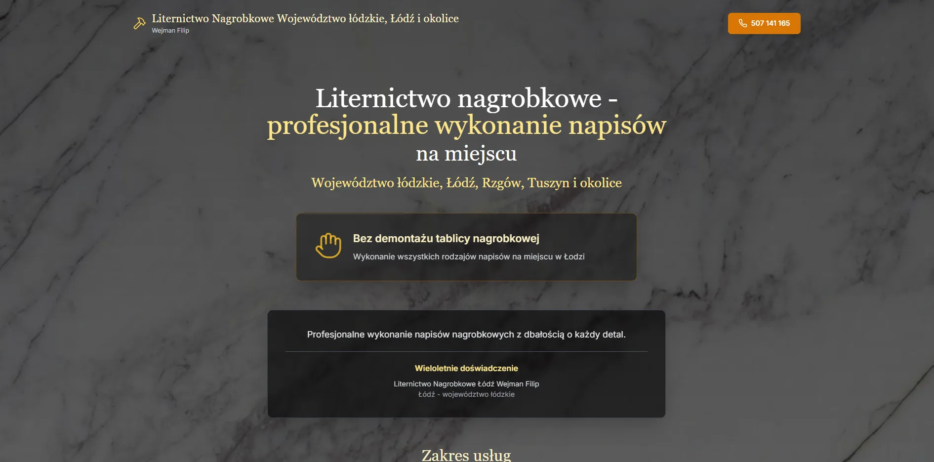 Zrzut strony Liternictwo Nagrobkowe